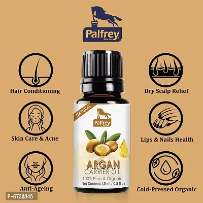 Palfrey Organic Pure Argan Oil for Skin, Nails  Hair Growth, Anti-Aging Face Moisturizer, Cold Pressed, Hair Moisturizer, Rich in Vitamin E  Carotenes (15 ML)-thumb4