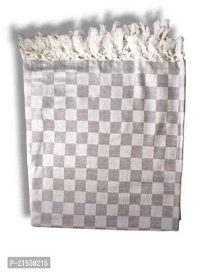 Comfortable Grey Cotton Blend Double Blankets