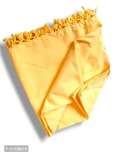 Comfortable Yellow Cotton Blend Single Blankets