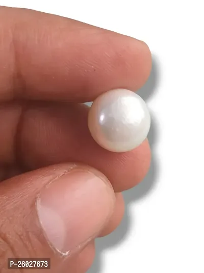 White Pearl Gemstone Moti Stone 3.25 to 14.25 Ratti for Man and Woman-thumb0