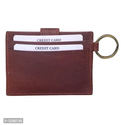 Style Shoes Brown Smart and Stylish Leather Card Holder-thumb0