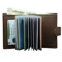 Style Shoes Brown Smart and Stylish Leather Card Holder-thumb1