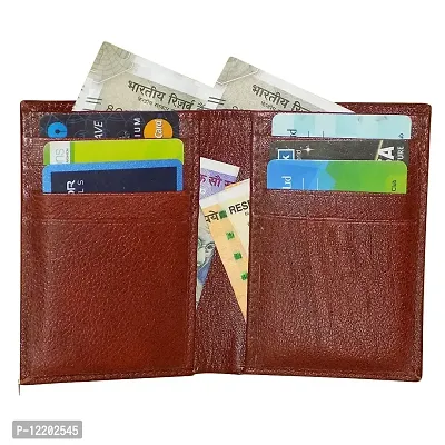 STYLE SHOES Leather Brown Card Wallet, Visiting , Credit Card Holder, Pan Card/ID Card Holder for Men and Women-thumb2