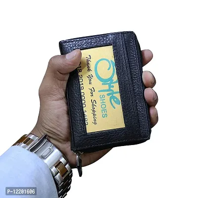 STYLE SHOES Leather Black Card Wallet, Visiting , Credit Card Holder, Pan Card/ID Card Holder for Men and Women-thumb4