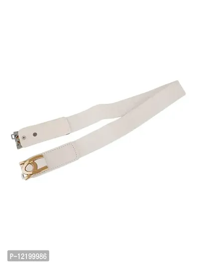 STYLE SHOES White Women Wide Elastic Belt For Dress Ladies Stretchy Belt Interlocking Buckle(8021IW)-thumb4