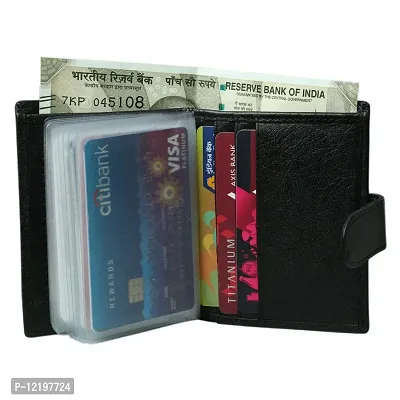 STYLE SHOES Leather Black Card Wallet, Visiting , Credit Card Holder, Pan Card/ID Card Holder for Men and Women-thumb5