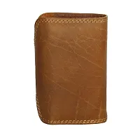 STYLE SHOES?Tan Leather Credit/Debit Card Holder Money Wallet Zipper Purse for Men & Women(10 Card Slot)-thumb4