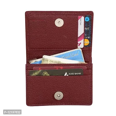 Style Shoes Brown Smart and Stylish Leather Card Holder-thumb3