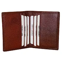 Style Shoes Brown Smart and Stylish Leather Card Holder-thumb3