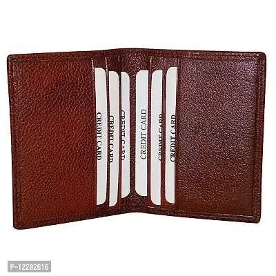 Style Shoes Brown Smart and Stylish Leather Card Holder-thumb4