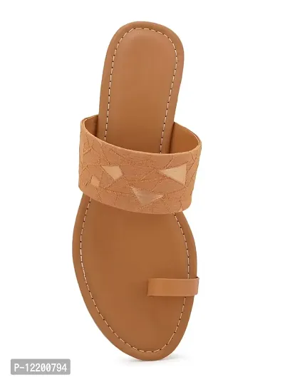 Women's Beige Stylish & Comfortable Fashion Flatl Sandals-thumb5