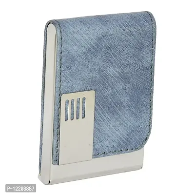 STYLE SHOES Polyurethane Unisex Card Wallet(light blue)-thumb5
