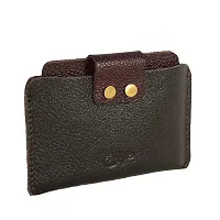 STYLE SHOES Women's Genuine Leather Credit & Debit Card Holder (361IB12, Black- Brown)-thumb3