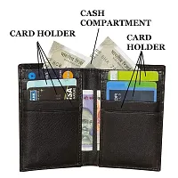 Style98 Shoes Pure Leather Pocket Size Wallet & Card Holder for Men & Women -Black- Small (9164BGQ-IA)-thumb1