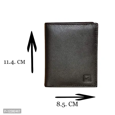 Style Shoes Pure Leather Pocket Size Wallet & Card Holder for Men & Women -Black- Small-9164BHQ1-IA-thumb3