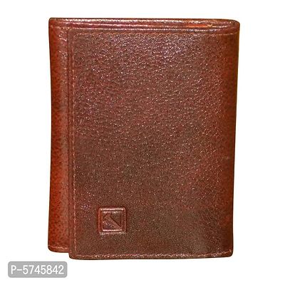 Elegant Men Brown Synthetic Leather Card Holder