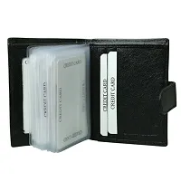 Elegant Men Black Synthetic Leather Card Holder-thumb4