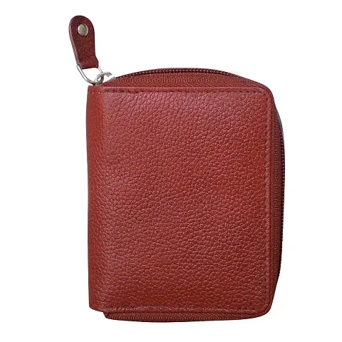 STYLE SHOES Leather Brown Card Wallet, Visiting , Credit Card Holder, Pan Card/ID Card Holder Women