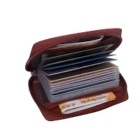 STYLE SHOES Leather Brown Card Wallet, Visiting , Credit Card Holder, Pan Card/ID Card Holder Women-thumb3