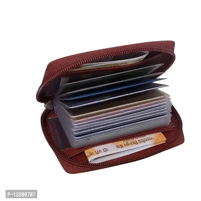 STYLE SHOES Leather Brown Card Wallet, Visiting , Credit Card Holder, Pan Card/ID Card Holder Women-thumb4