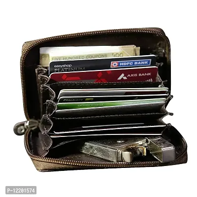 STYLE SHOES Leather Brown Card Wallet, Visiting , Credit Card Holder, Pan Card/ID Card Holder for Men and Women-thumb2