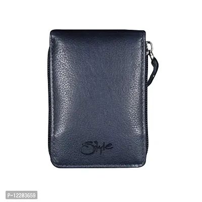 STYLE SHOES Genuine Leather Blue Card Holder||Debit/Credit /ATM Card Holder for Men and Women 12 Card Holder