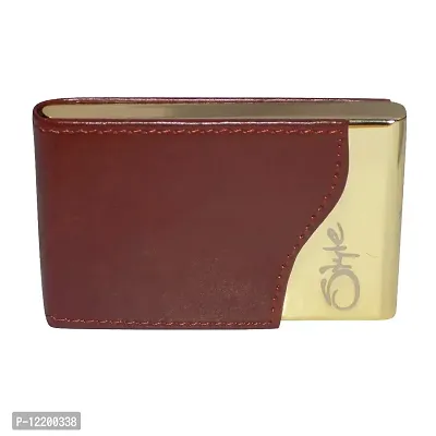 STYLE SHOES Leather Brown Card Wallet, Visiting , Credit Card Holder, Pan Card/ID Card Holder for Men and Women-thumb4