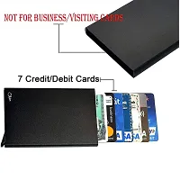 STYLE SHOES 6 Slots RFID Blocking Black Metal Credit Card Holder Wallet for Men & Boys-thumb3