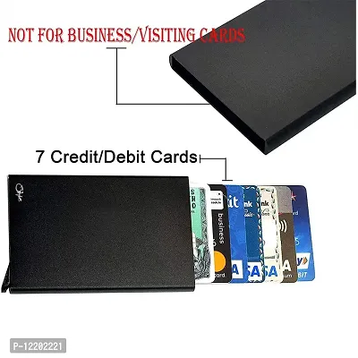 STYLE SHOES 6 Slots RFID Blocking Black Metal Credit Card Holder Wallet for Men & Boys-thumb4