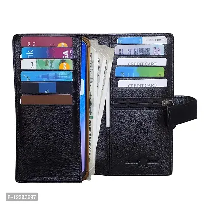 Genuine Leather Black Card Holder||Card Case||Carry Cash for Men-thumb2