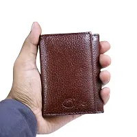 Style Shoes Brown Smart and Stylish Leather Card Holder-thumb4