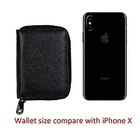 Style Shoes Black Leather Card Holder Card case Money Purse Wallet (Black)-9161QL10-IA-thumb1