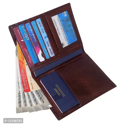 Style Shoes Brown Smart and Stylish Leather Passport Holder-thumb4