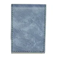 STYLE SHOES Polyurethane Unisex Card Wallet(light blue)-thumb2