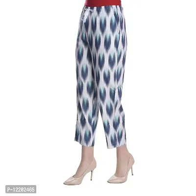 Style Shoes Women's Cotton Printed Pyjamas/Lower/Track Pant, Lounge Wear, Soft Cotton Night Wear Pajama Pant(Prints May Vary) Color- White, Size XL-thumb3