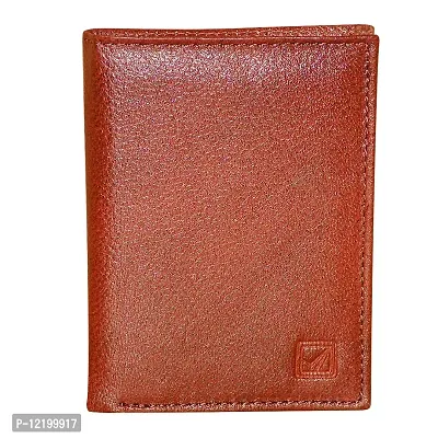 STYLE SHOES Brown Genuine Leather 6 Card Slots Card Holder Wallet for Men & Women