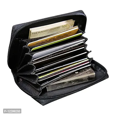 STYLE SHOES Leather Brown Card Holder Wallet Credit Card ID Card Holder Men & Women-thumb5