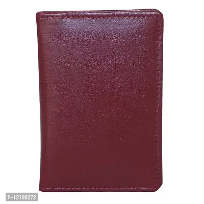 STYLE SHOES Leather Maroon Card Wallet, Visiting , Credit Card Holder, Pan Card/ID Card Holder for Men and Women