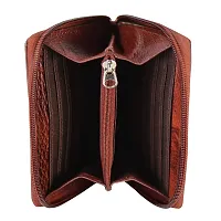 STYLE SHOES Brown Genuine Leather Wallet for Women Women-thumb3