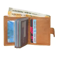 STYLE SHOES Genuine Leather Business Card Holder/Visiting/Debit/Credit Card Holder Case Card (Khaki)-thumb1