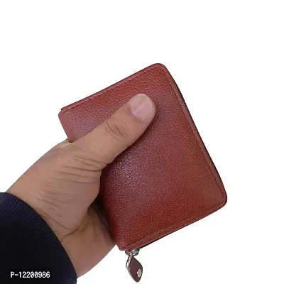 STYLE SHOES Leather Brown Card Wallet, Visiting , Credit Card Holder, Pan Card/ID Card Holder for Men and Women-thumb5