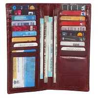 Style Shoes Burgundy Smart and Stylish Leather Card Holder-thumb1