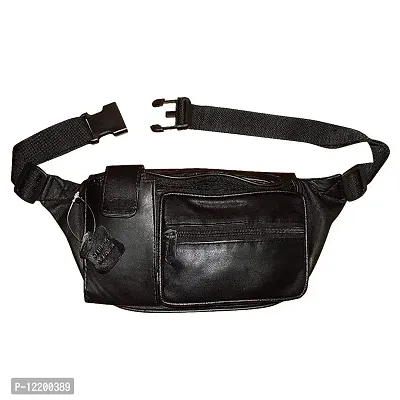 Style Shoes Black Smart and Stylish Leather Waist Pouch