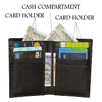 Style98 Leather ATM Credit Card Holder Cum Pocket Money Wallet For Boys, Girls, Men & Women-thumb1