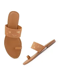 Women's Beige Stylish & Comfortable Fashion Flatl Sandals-thumb1
