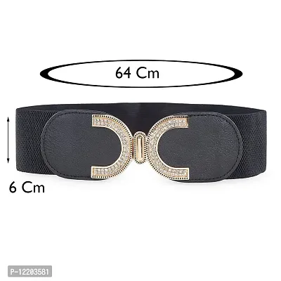 Women's Elastic & PU leather Belt(LBE8010IA)-thumb3