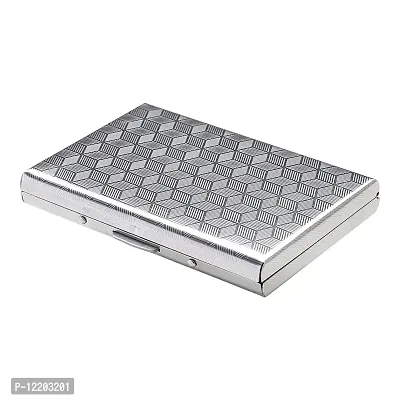 STYLE SHOES 6 Slots Steel RFID Blocking White Metal Credit Card Holder Wallet for Men & Boys