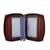 Style Shoes Brown Smart and Stylish Leather Card Holder-thumb3