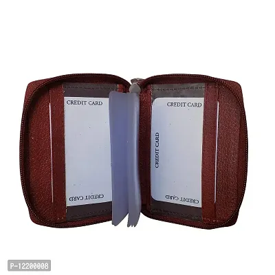 Style Shoes Brown Smart and Stylish Leather Card Holder-thumb4