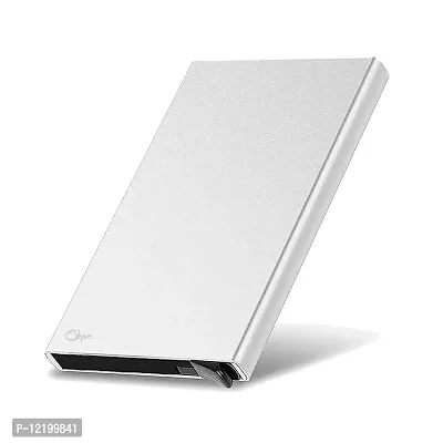 STYLE SHOES Silver Metal RFID Blocking Credit Card Holder-thumb0